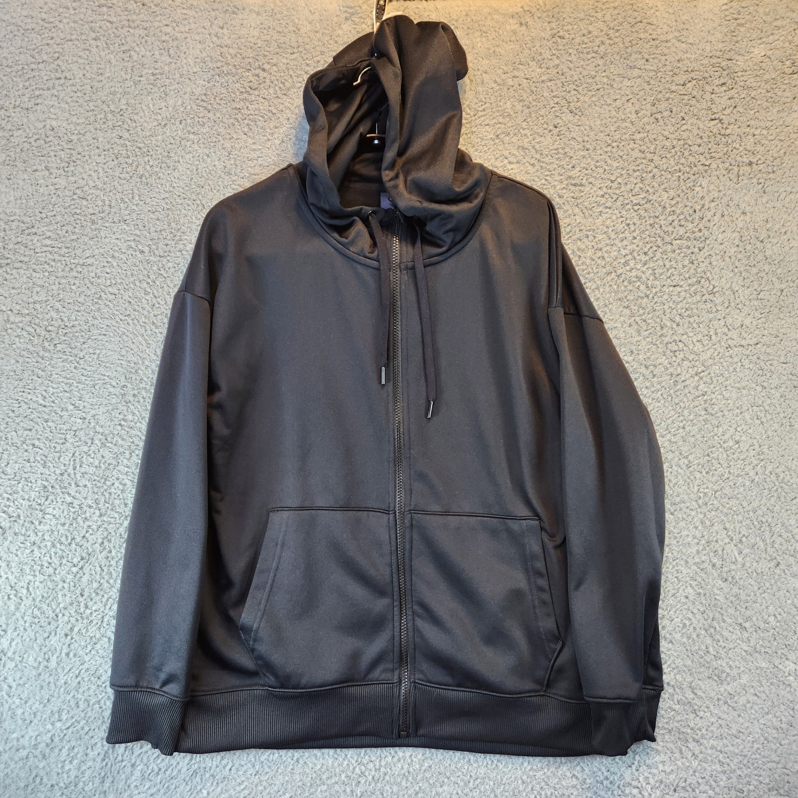 Mondetta Full Zip Hoodie Womens Size Medium Black Sweatshirt Long Sleeve Pockets